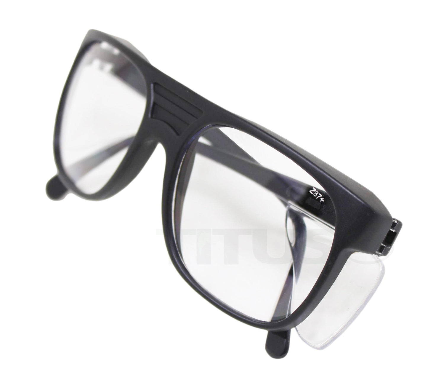 Z87+ TITUS G12 Retro Style Safety Glasses Soft Folding Color Matched Side Shield
