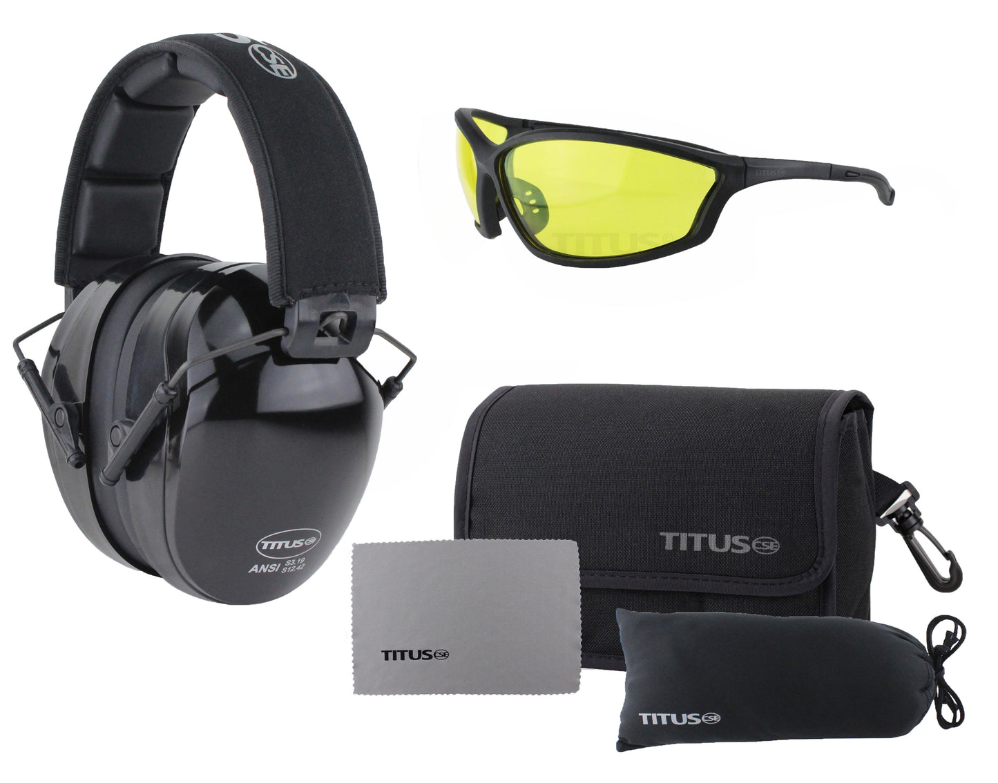 TITUS B4 Hearing Protection Shooting Gun Range ANSI OSHA Noise Reduction Earmuff