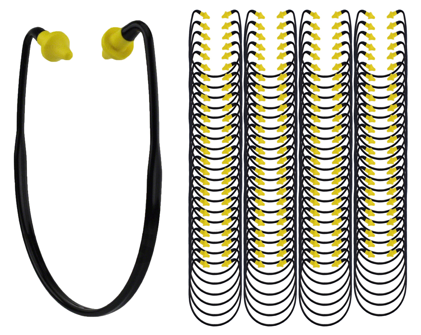 TITUS U-Band - Over Ear Reusable Banded Ear Plugs - Yellow & Black