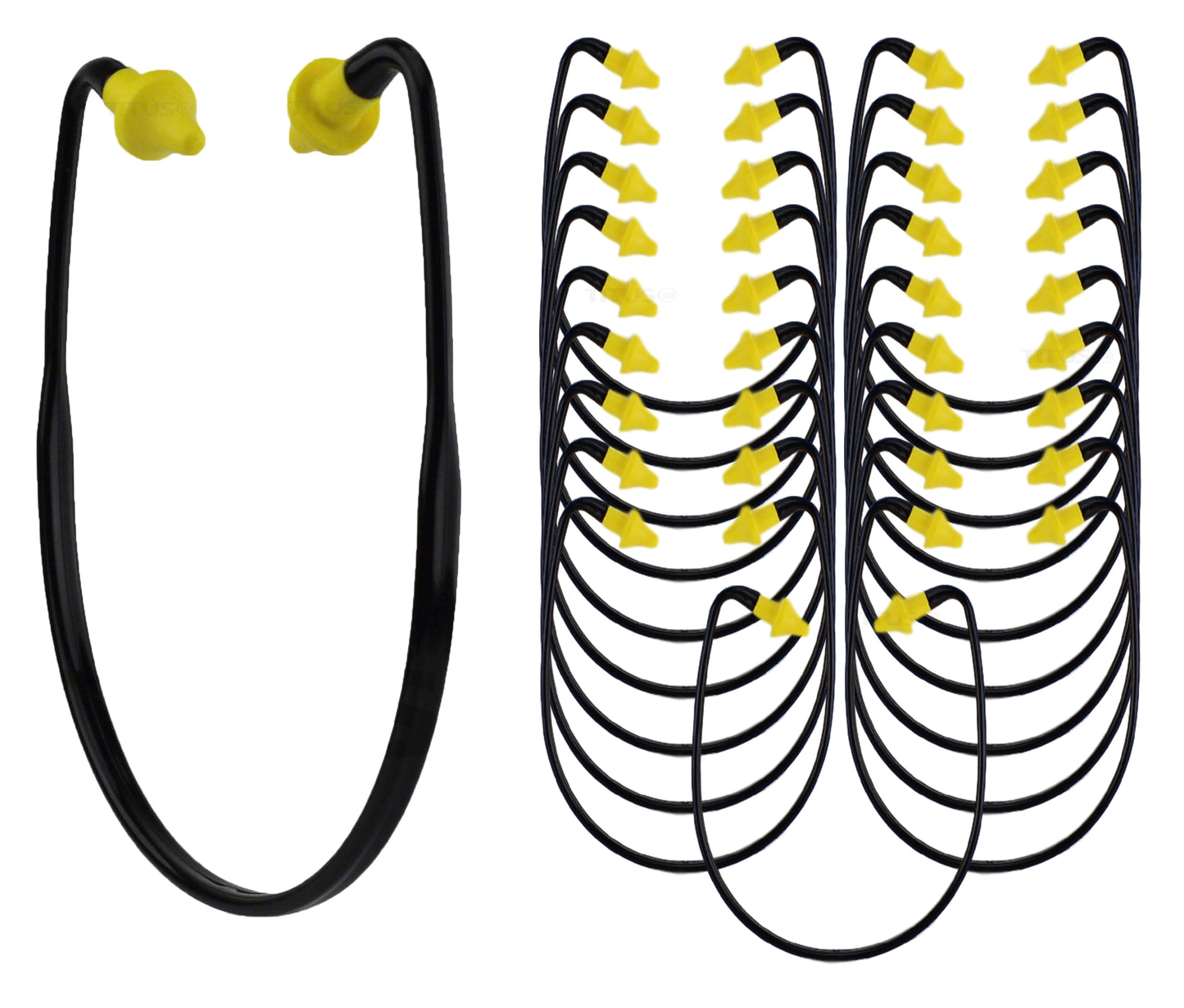 TITUS U-Band - Over Ear Reusable Banded Ear Plugs - Yellow & Black