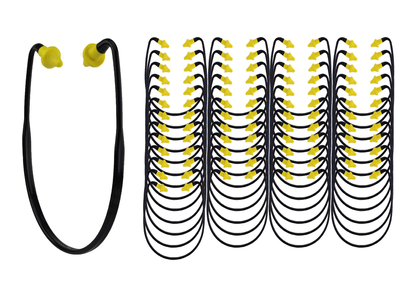 TITUS U-Band - Over Ear Reusable Banded Ear Plugs - Yellow & Black