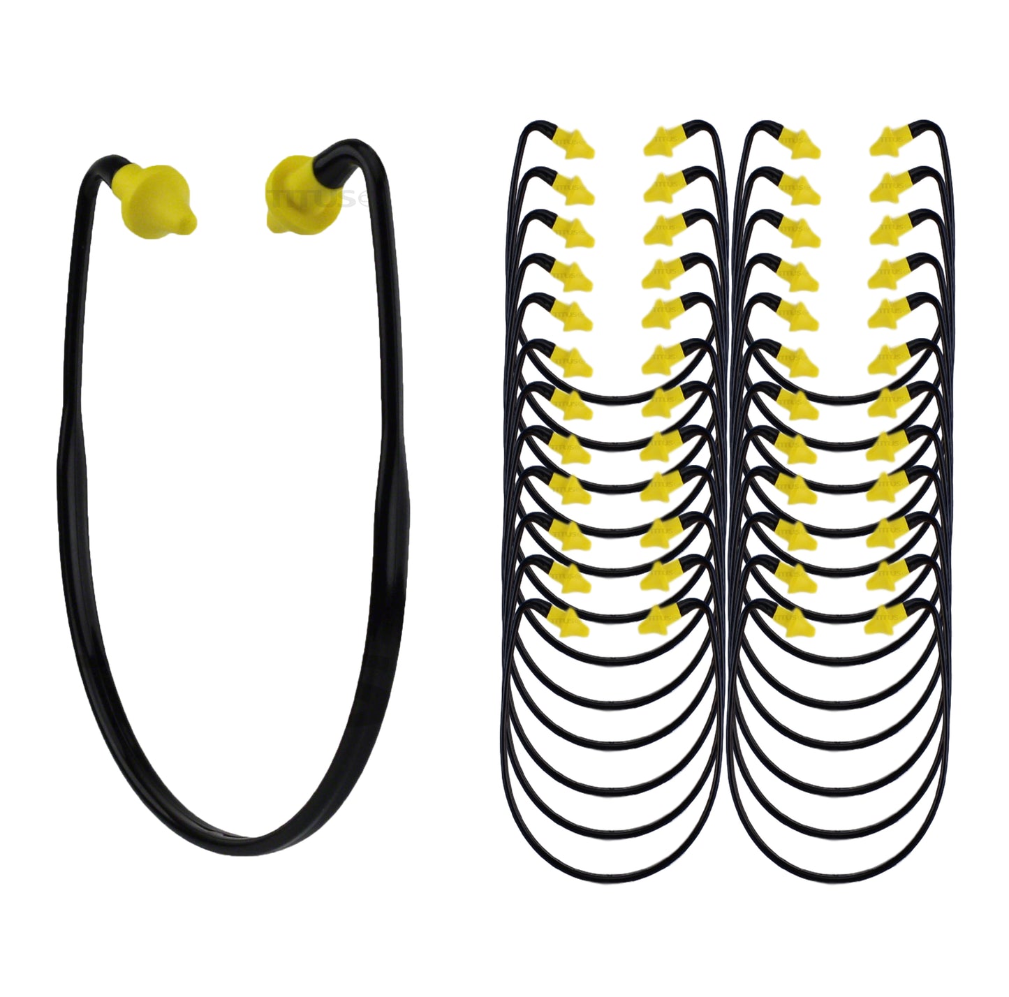 TITUS U-Band - Over Ear Reusable Banded Ear Plugs - Yellow & Black
