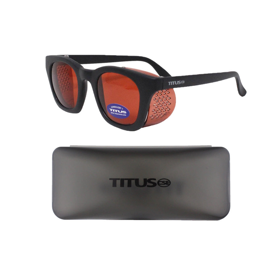 TITUS G12 Retro Style Safety Glasses Soft Folding Stainless Steel Mesh OR Color Matched Side Shield