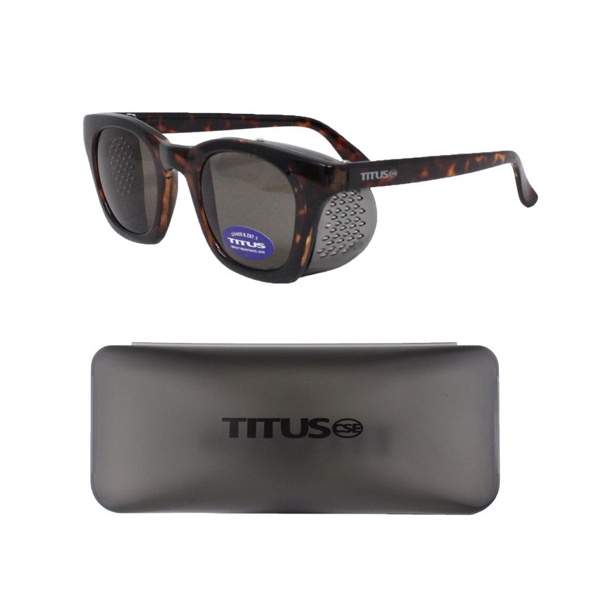 TITUS G12 Retro Style Safety Glasses Soft Folding Stainless Steel Mesh OR Color Matched Side Shield