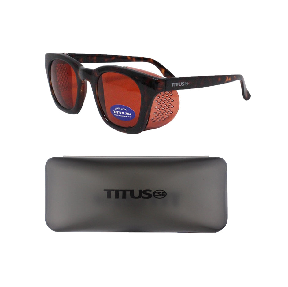TITUS G12 Retro Style Safety Glasses Soft Folding Stainless Steel Mesh OR Color Matched Side Shield