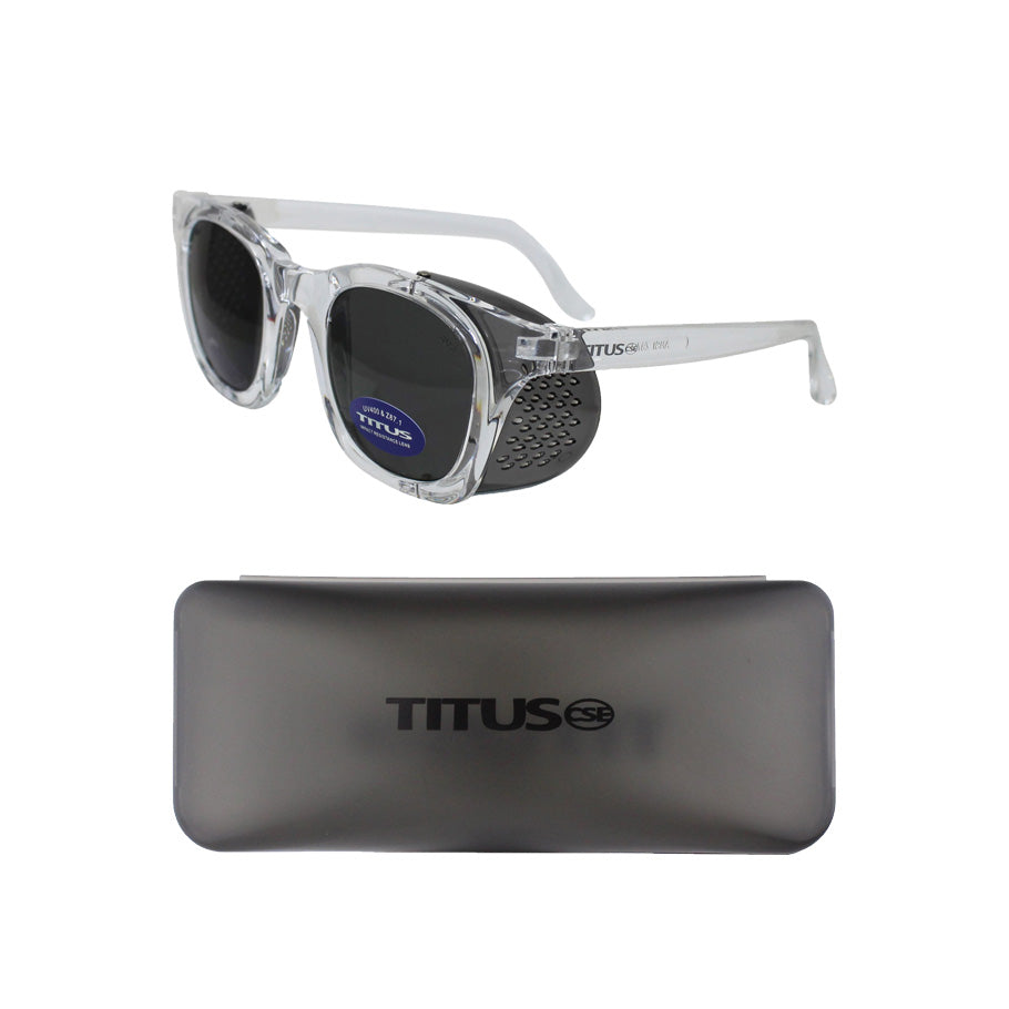 TITUS G12 Retro Style Safety Glasses Soft Folding Stainless Steel Mesh OR Color Matched Side Shield