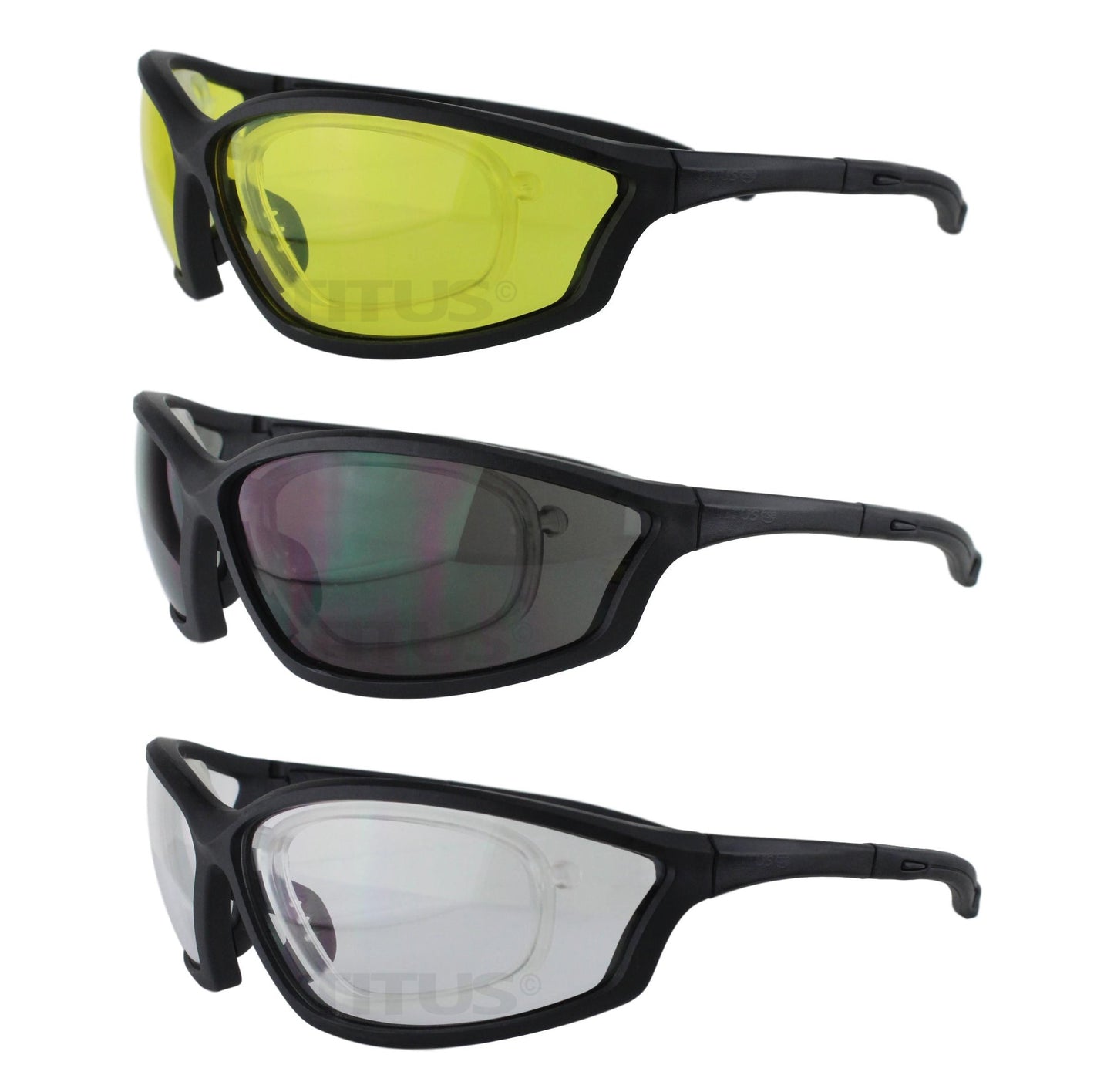 TITUS Competition All-Purpose Safety Glasses with optional RX Inserts