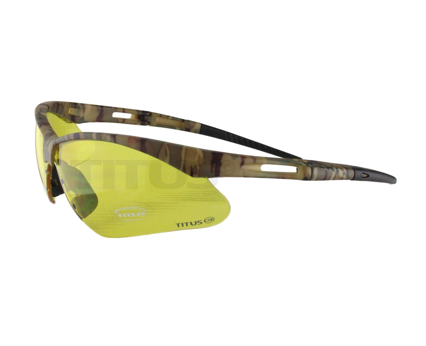 BULK ORDER - TITUS G40CC 12 PACK Aero© ANSI Z87+ Amber Safety Blue Blocking Shooting Range Glasses Motorcycle Eye Protection