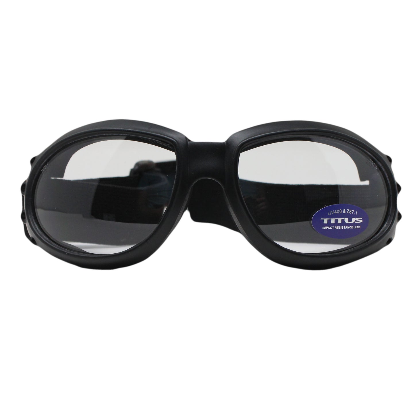 BULK ORDER - TITUS 12 PACK G10 CLEAR RAPTOR Motorcycle Riding Padded Sport Goggles