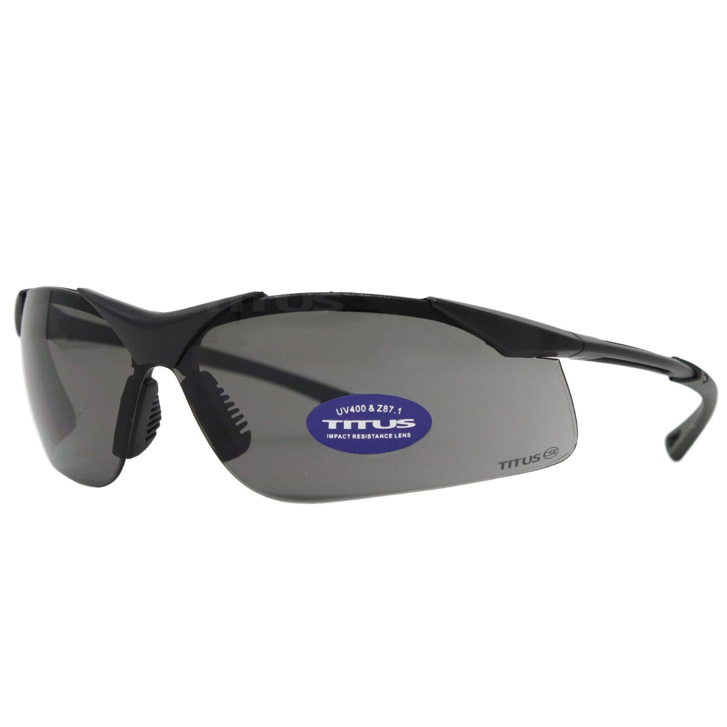 BULK ORDER - 12 PACK TITUS G28 SMOKE Sport Safety Glasses Exceeds ANSI Z87.1 & Z80.3 Standards