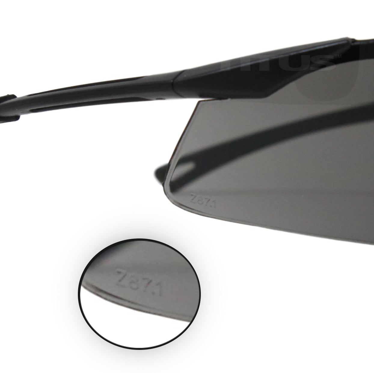 BULK ORDER - 12 PACK TITUS G28 SMOKE Sport Safety Glasses Exceeds ANSI Z87.1 & Z80.3 Standards