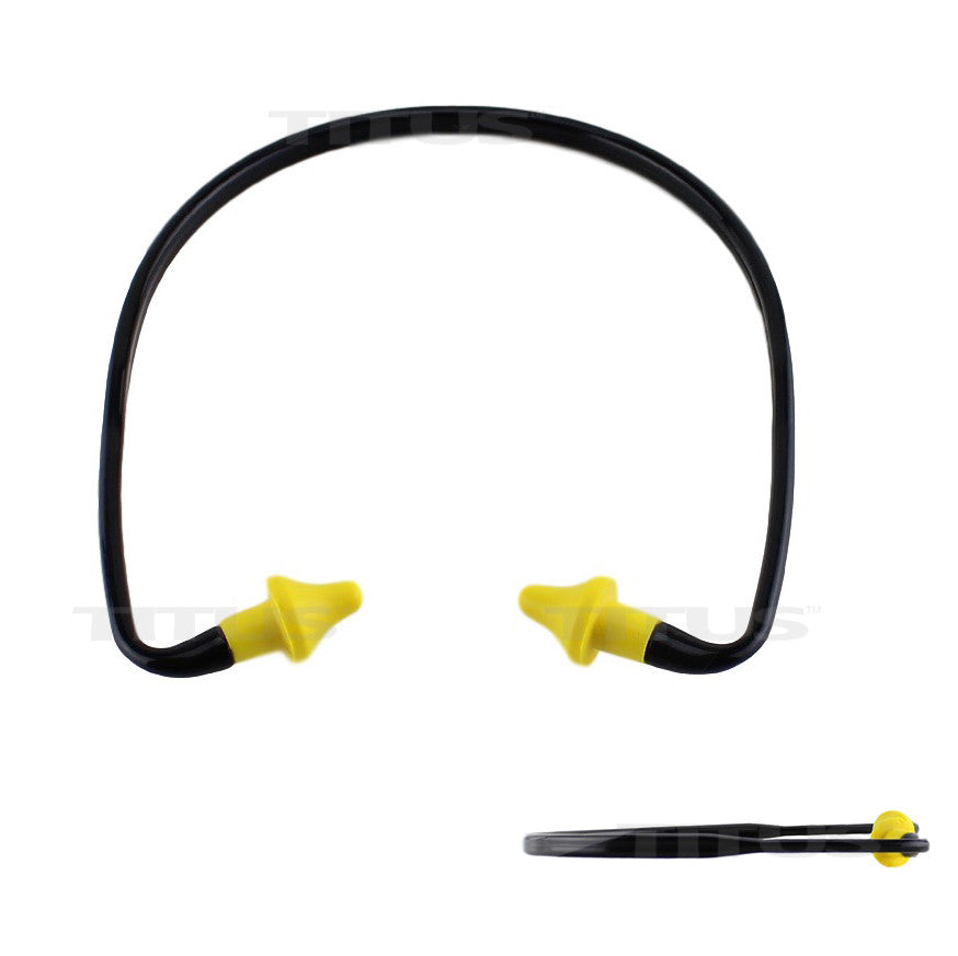 TITUS U-Band - Over Ear Reusable Banded Ear Plugs - Yellow & Black