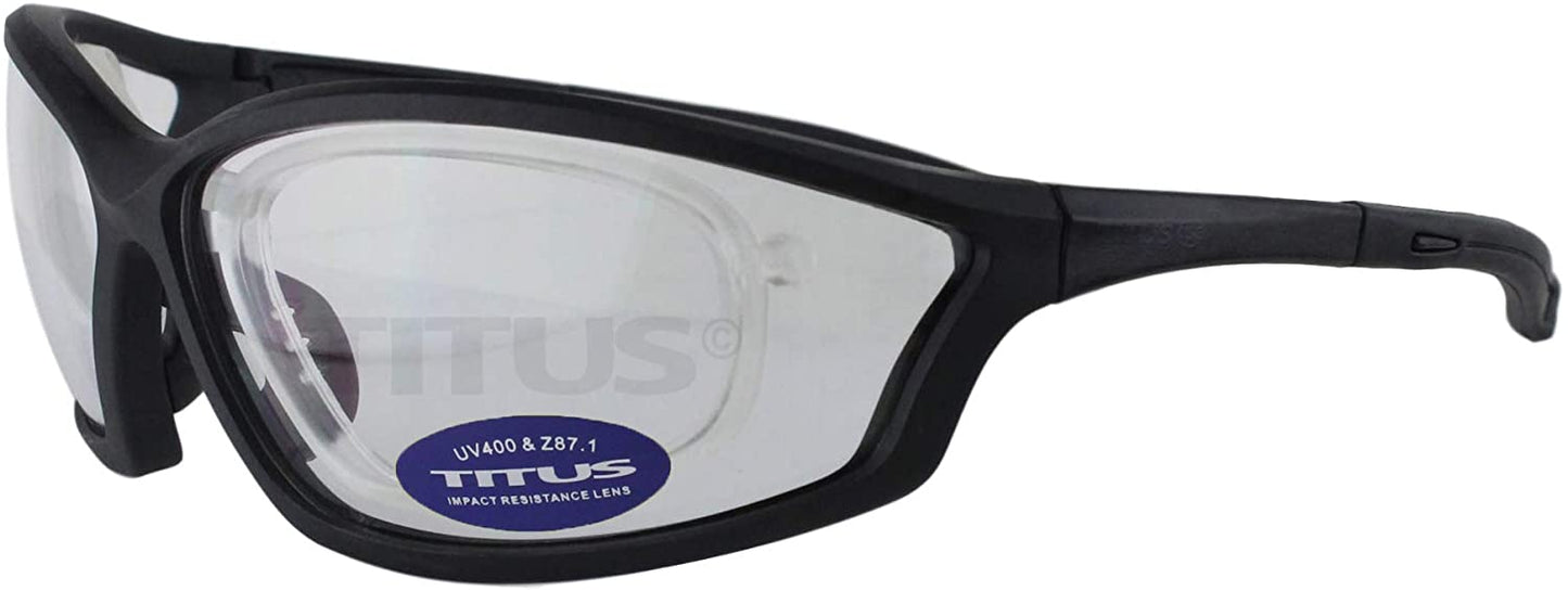 TITUS Competition All-Purpose Safety Glasses with optional RX Inserts