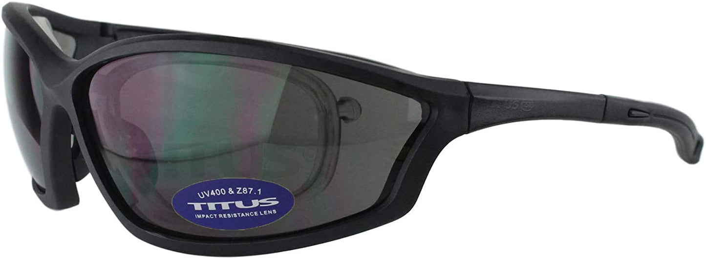 TITUS Competition All-Purpose Safety Glasses with optional RX Inserts