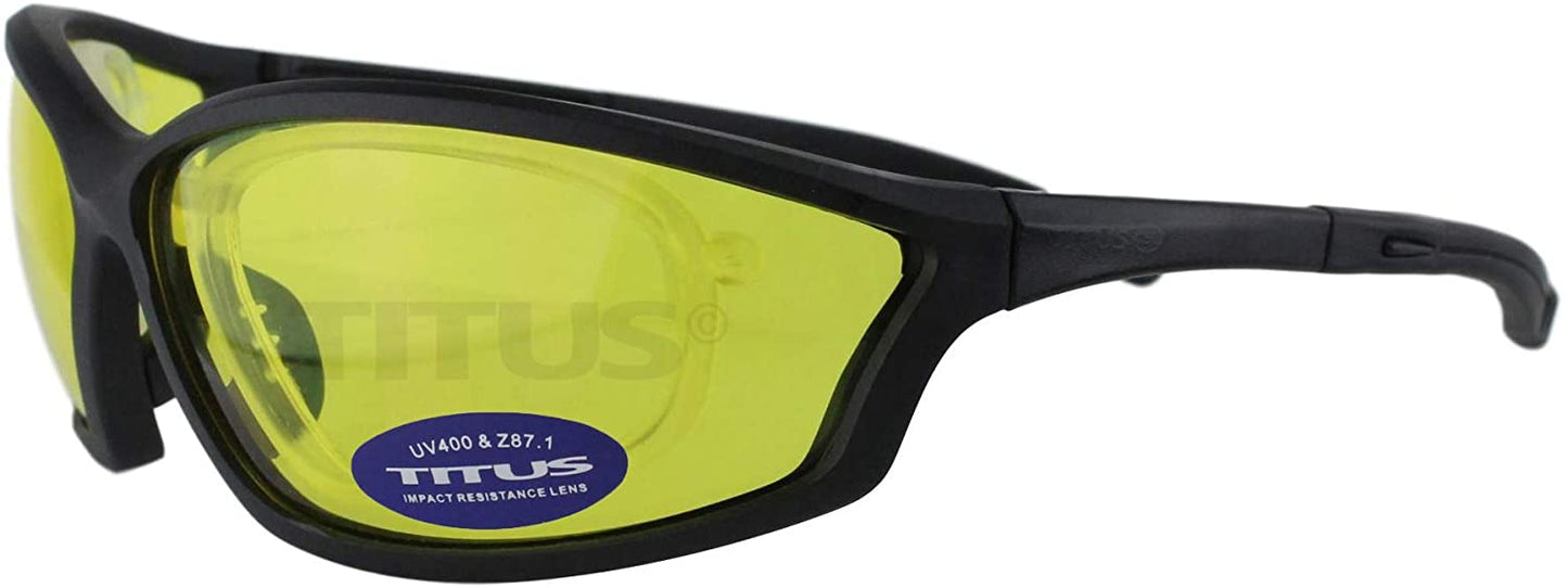 TITUS Competition All-Purpose Safety Glasses with optional RX Inserts