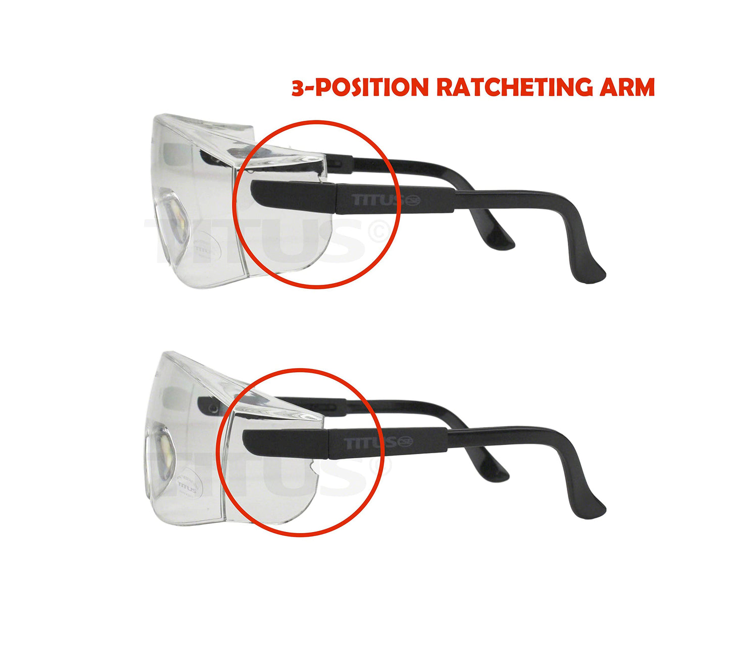 TITUS G51 Legacy Slim-Line Safety Glasses Motorcycle Eye Protection ANSI Z87