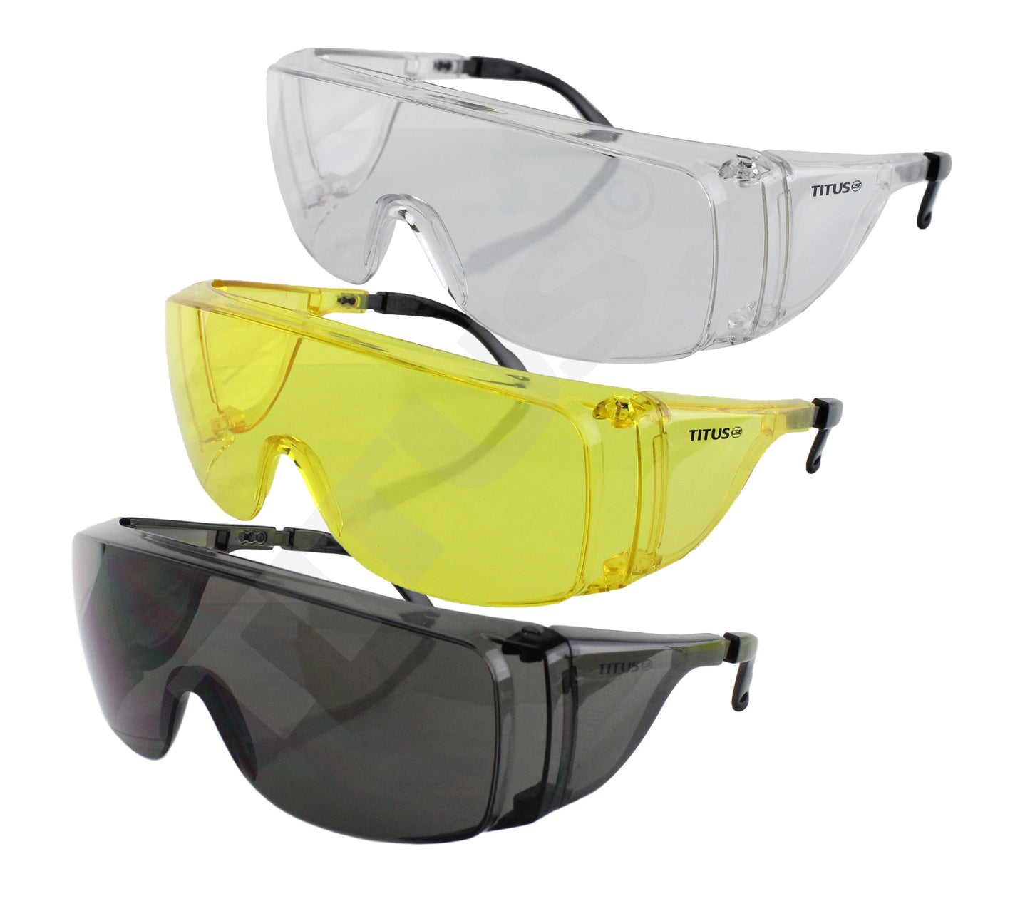 TITUS G13 - Fit over Rx glasses (OTG) ANSI Z87 Rated Safety Glasses