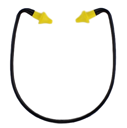 TITUS U-Band - Over Ear Reusable Banded Ear Plugs - Yellow & Black
