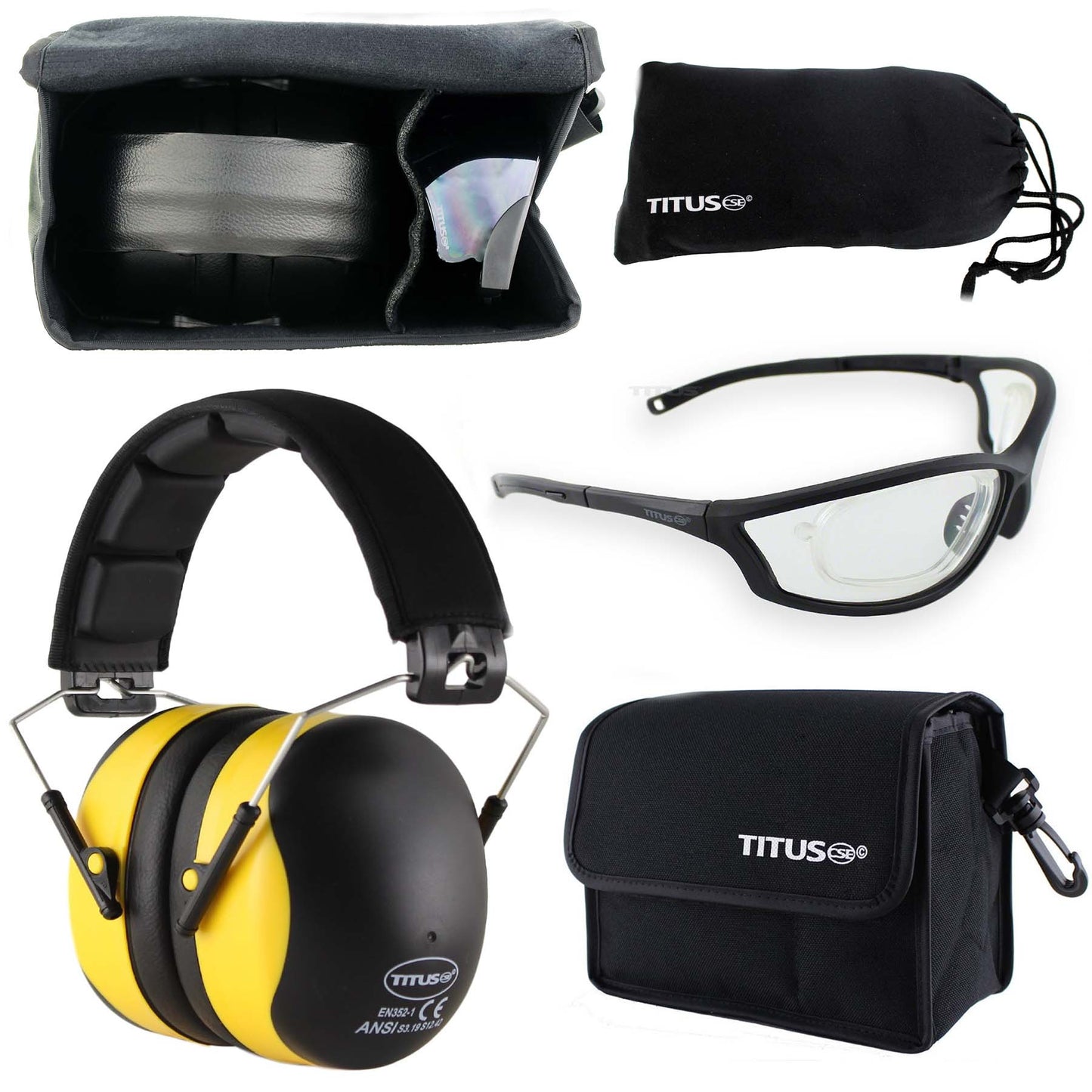 TITUS 3 SERIES 37NRR Onyx Earmuff Combo Kit