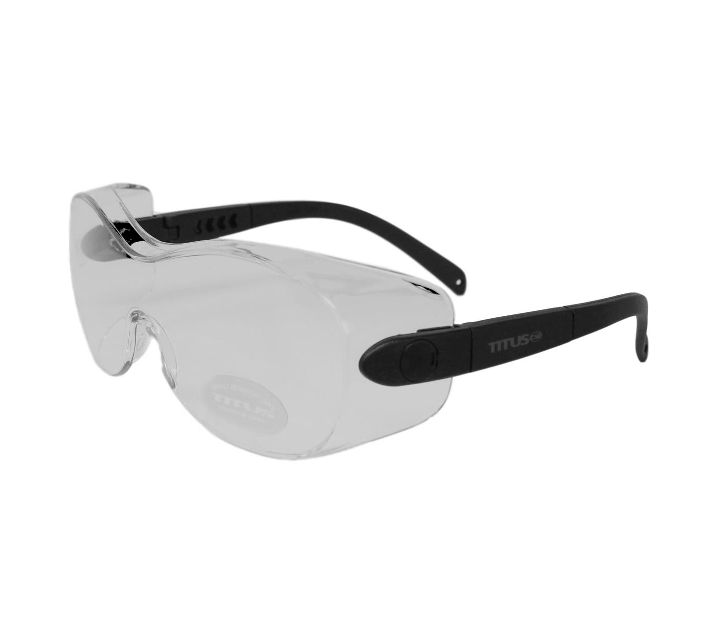 BULK ORDER - TITUS G7 12 PACK Z87+ OTG Safety Glasses Fit Over Rx Glasses, Protective Work Chemical Impact ANSI CE Certified Adjustable Large USA