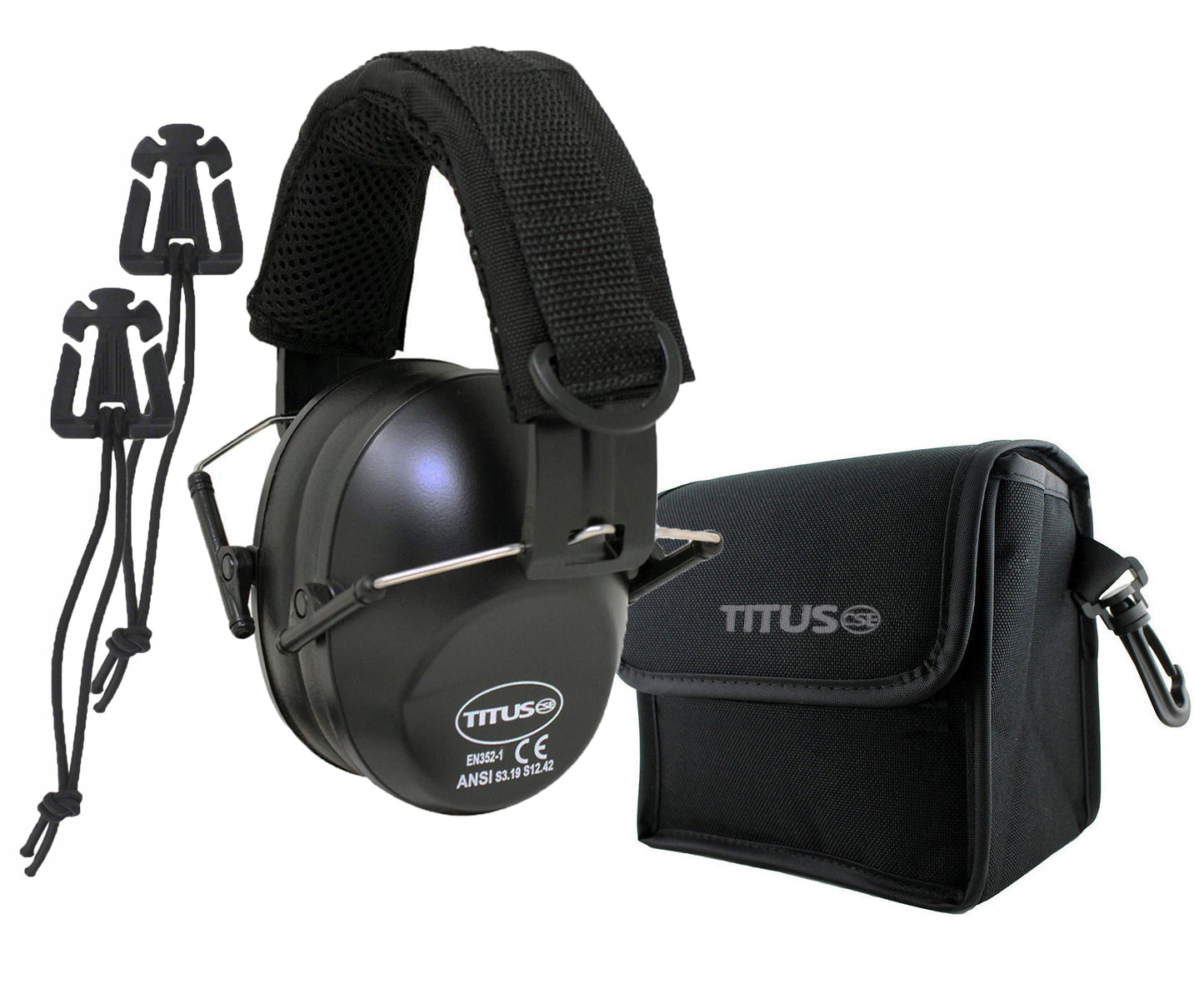 TITUS 2 Series Low-Profile High Decibel NRR Safety Earmuffs