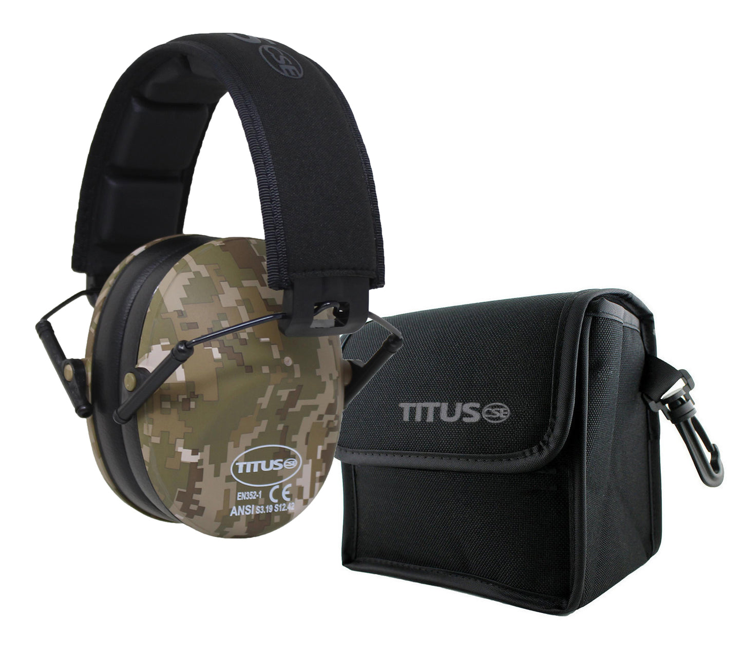 TITUS 2 Series Low-Profile High Decibel NRR Safety Earmuffs