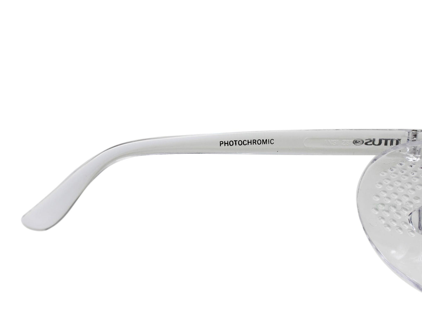TITUS G12 Retro Style ANSI Z87 Photochromatic Safety Glasses with Folding Side Shields & Case