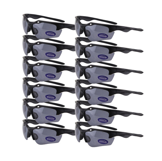 BULK ORDER - TITUS G18 12 PACK Polarized Motorsport Dark Smoke Sunglasses - Safety Glasses