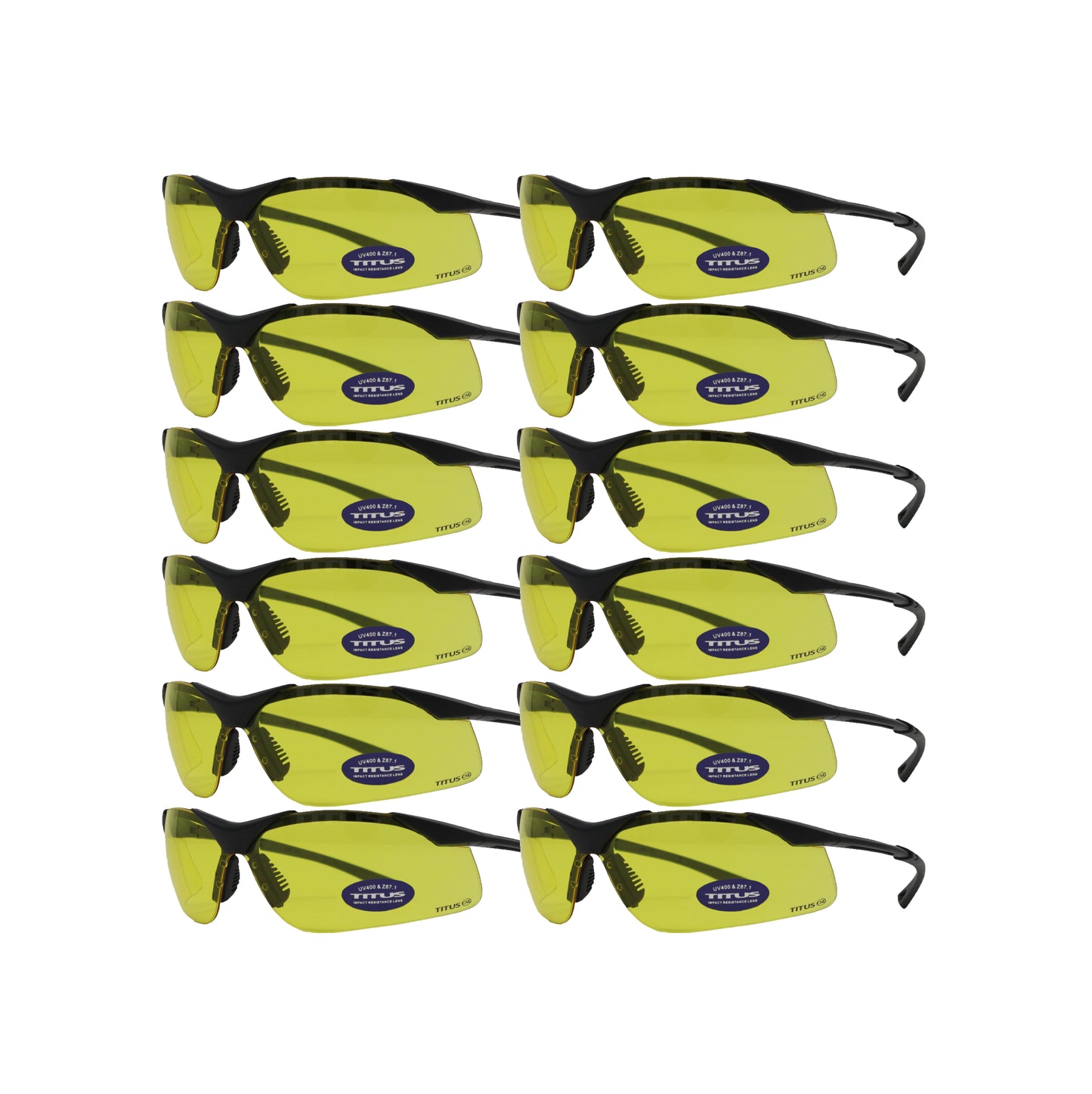 BULK ORDER - TITUS G30 12 PACK Sport Safety Glasses Exceeds ANSI Z87.1 & Z80.3 Standards