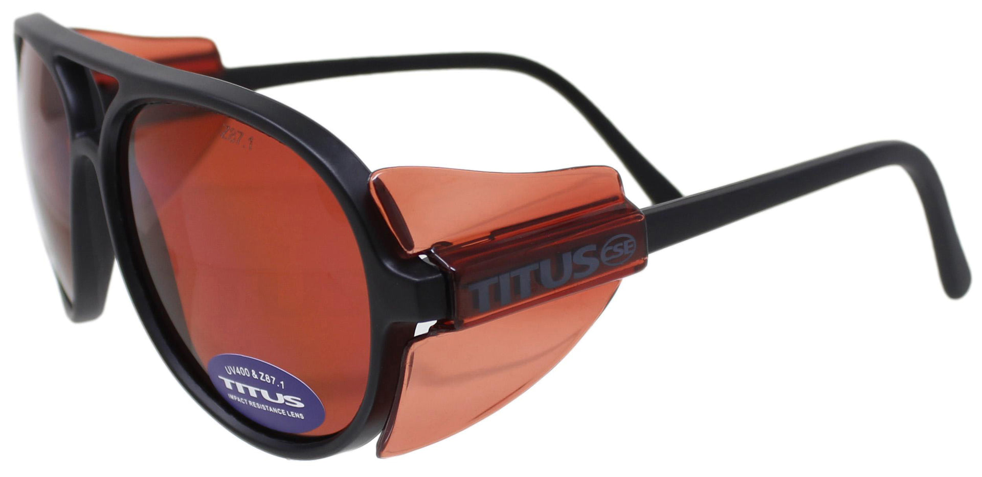 Ao Safety Glasses Z87 TITUS G35 Retro Aviator Z87 Sunglasses Eye