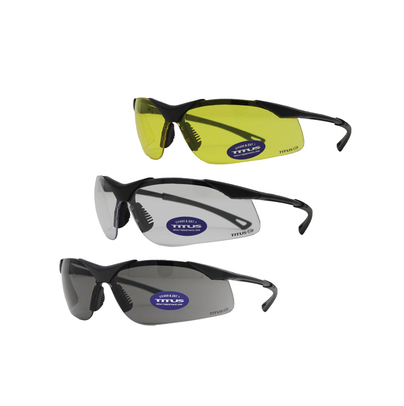 TITUS Contour Field Professional Safety Glasses Lab Shooting Eyewear Motorcycle Eye Protection ANSI Z87