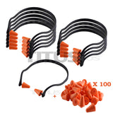 Titus Contoured U-Band - Over Ear Reuseable Banded Ear Plugs - Orange & Black