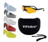 Titus Professional Multi-Lens Range Set, Eye Protection & Vision Enhancing Safety Glasses,