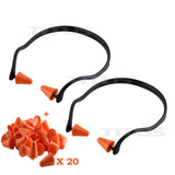 Titus Contoured U-Band - Over Ear Reuseable Banded Ear Plugs - Orange & Black