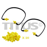 Titus U-Band - Over Ear Reusable Banded Ear Plugs - Yellow & Black