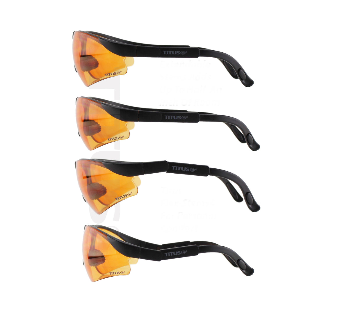 thumbnail image 2 of TITUS 8 Multi Lens Range Eye Protection – Z87.1 Shooting Glasses – Half Frame 2 of 3