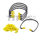 Titus U-Band - Over Ear Reusable Banded Ear Plugs - Yellow & Black