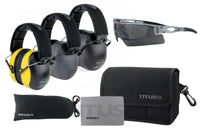 Titus Onyx 37 / G20 Highest NRR Hearing Protection PPE Earmuffs Safety Glasses