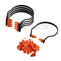 Titus Contoured U-Band - Over Ear Reuseable Banded Ear Plugs - Orange & Black