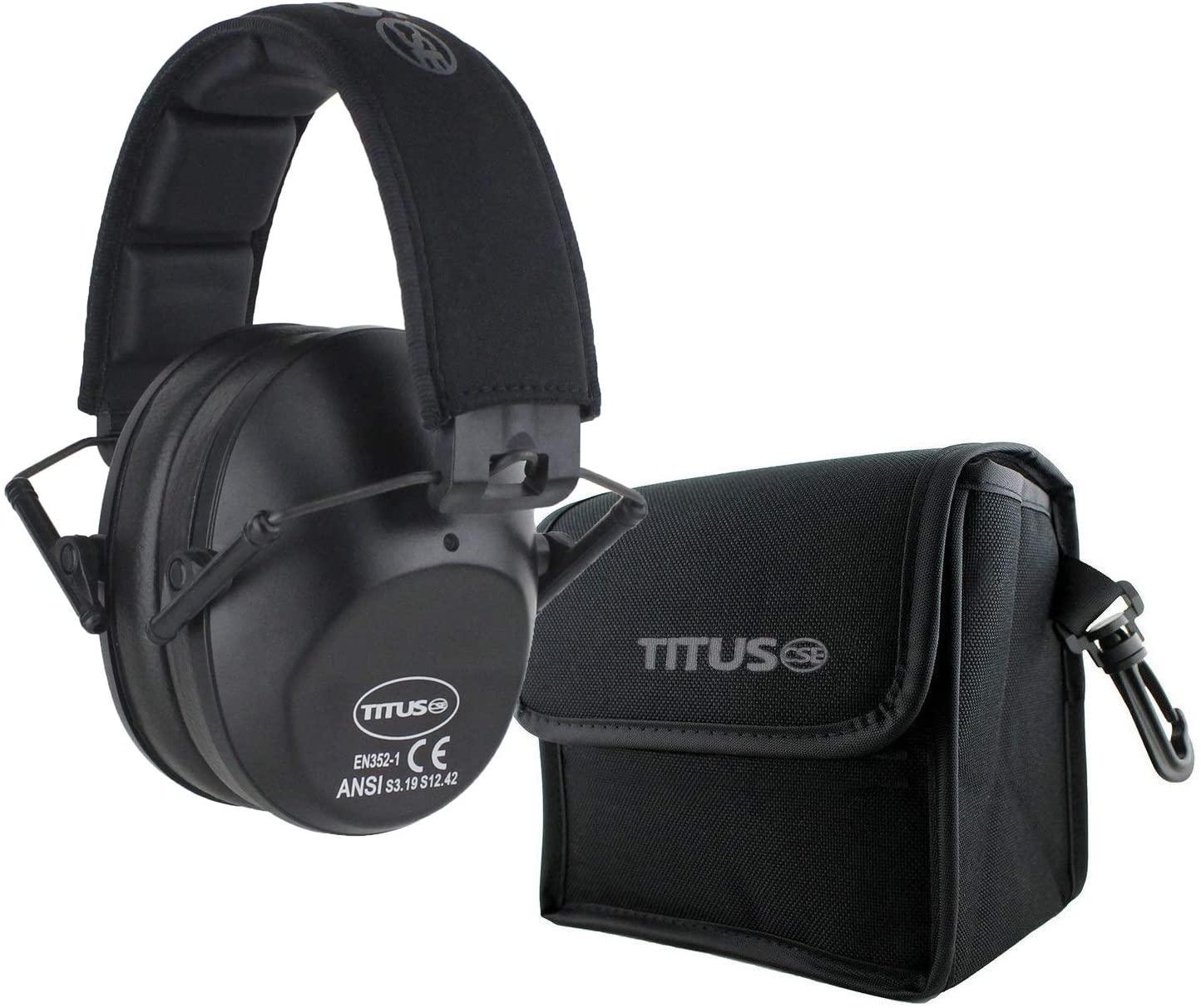 TITUS 2 Series Low-Profile High Decibel NRR Safety Earmuffs