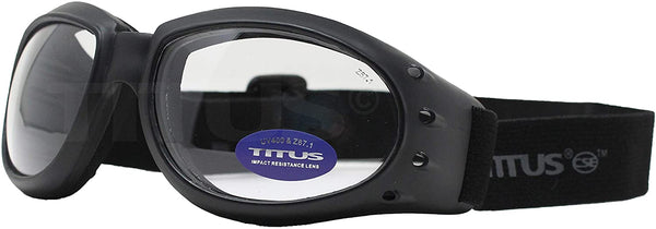 Titus G10 Clear, Padded Sport Goggles, Fixed Band / Z87 Rated