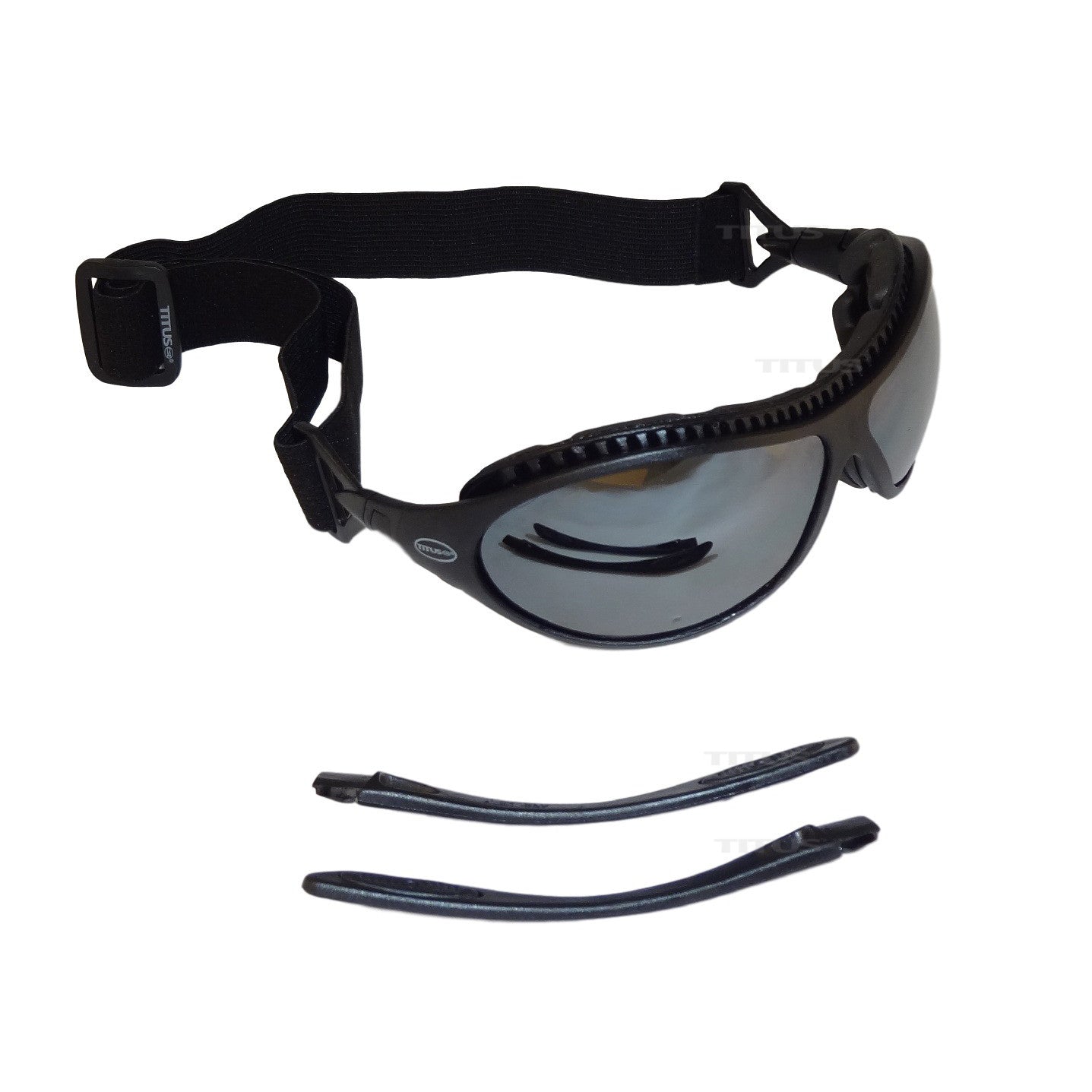 Titus G9, Interchangeable Padded Sport Goggles, Convert to Glasses / Mirrored Bronze Lenses Z87 Rated With Mask Option